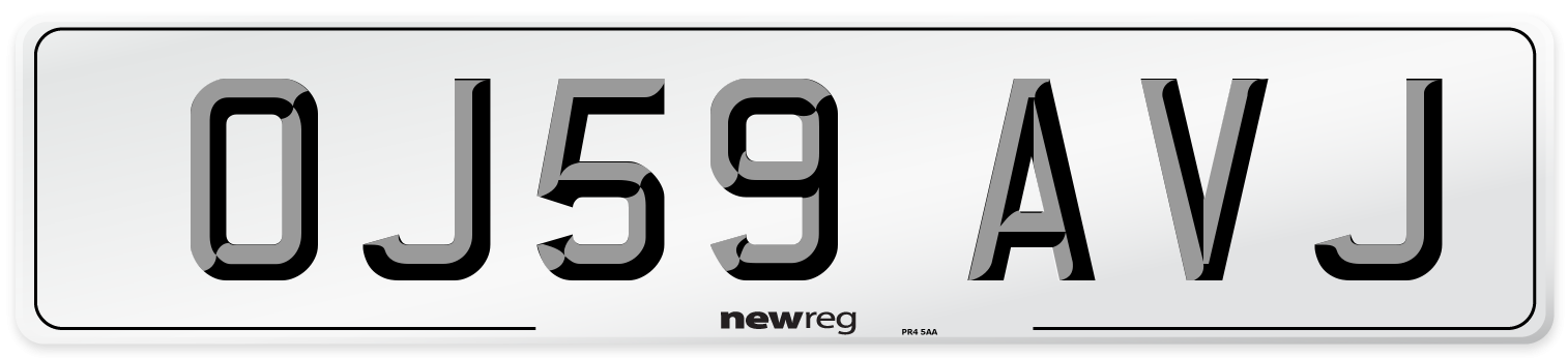 OJ59 AVJ Number Plate from New Reg